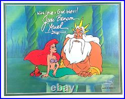 Little Mermaid Disney production cel Ariel father Triton SIGNED Beckett COA