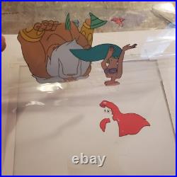 Little Mermaid Disney production cel Ariel father Triton SIGNED Beckett COA
