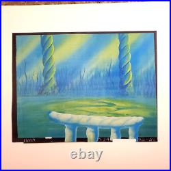 Little Mermaid Disney production cel Ariel father Triton SIGNED Beckett COA