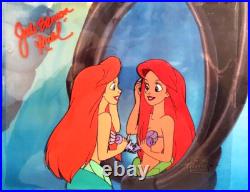 Little Mermaid Disney production cel Red hair Mirror Ariel SIGNED JSA COA