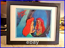 Little Mermaid Disney production cel Red hair Mirror Ariel SIGNED JSA COA