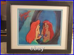 Little Mermaid Disney production cel Red hair Mirror Ariel SIGNED JSA COA