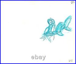 Little Mermaid Sebastian Walt Disney Production Cel Drawing 1989 25