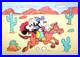 MICKEY MINNIE MOUSE WALT DISNEY ORIGINAL drawing cel BOOK PAINTING cowboy horse
