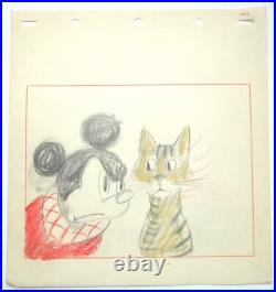 MICKEY MOUSE 1943 CAT Walt Disney ORIGINAL PRODUCTION STORYBOARD cel DRAWING