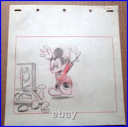 MICKEY MOUSE 1943 Walt Disney ORIGINAL PRODUCTION STORYBOARD cel DRAWING