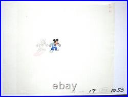 MICKEY MOUSE 1980's WALT DISNEY ORIGINAL PRODUCTION CEL + DRAWING bowtie