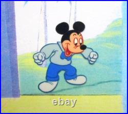 MICKEY MOUSE 1980's WALT DISNEY ORIGINAL PRODUCTION CEL + DRAWING bowtie MICKEY MOUSE 1980's WALT DISNEY ORIGINAL PRODUCTION CEL + DRAWING bowtie