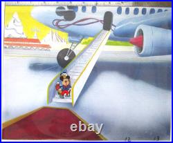 MICKEY MOUSE DONALD DUCK COMMERCIAL WALT DISNEY ORIGINAL PRODUCTION CEL airplane
