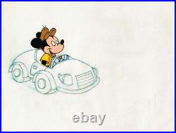 MICKEY MOUSE Hasbro Toy TV Commercial Production Used Animation Cel SPORTS CAR