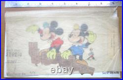 MICKEY MOUSE NIECES 1950's WALT DISNEY ORIGINAL drawing cel PAINTING FOR BOOK