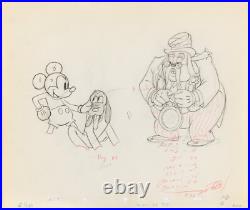 MICKEY MOUSE PLUTO & JUDGE Society Dog Show RARE VINTAGE DISNEY CEL DRAWING 1939