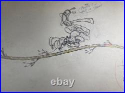 MICKEY MOUSE Production Art Animation Cel WALT DISNEY 1936 MICKEY'S RIVAL I10
