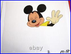 MICKEY MOUSE WALT DISNEY 1980s ORIGINAL ANIMATION PRODUCTION CEL + DRAWING MICKEY MOUSE WALT DISNEY 1980s ORIGINAL ANIMATION PRODUCTION CEL + DRAWING