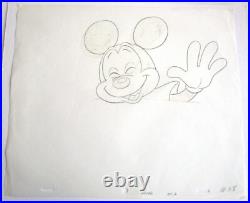 MICKEY MOUSE WALT DISNEY 1980s ORIGINAL ANIMATION PRODUCTION CEL + DRAWING MICKEY MOUSE WALT DISNEY 1980s ORIGINAL ANIMATION PRODUCTION CEL + DRAWING