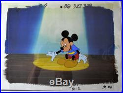 MICKEY MOUSE in SPOTLIGHT OPC Production Animation Cel w Background Disney