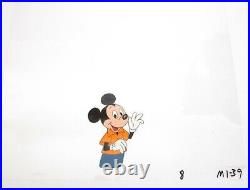 MICKEY MOUSE shirt WALT DISNEY 1980s ORIGINAL ANIMATION PRODUCTION CEL