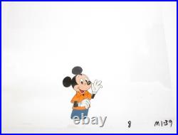 MICKEY MOUSE shirt WALT DISNEY 1980s ORIGINAL ANIMATION PRODUCTION CEL