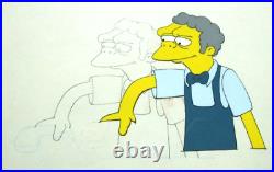 MOE from Bar 1990s THE SIMPSONS FOX Disney Original Production CEL + DRAWING