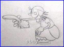 MOTHER GOOSE MELODIES 1931 Girl doll Walt Disney ORIGINAL PRODUCTION cel DRAWING