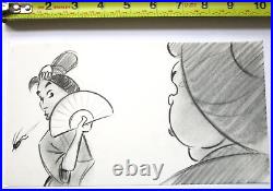 MULAN Walt Disney ORIGINAL PRODUCTION STORYBOARD cel DRAWING China cricket