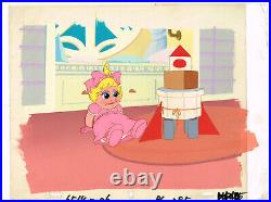 MUPPET BABIES Production Used Animation Cel on Master Background MB022 PIGGY