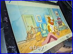 MUPPET BABIES animation cel Vintage Cartoons Background Disney Art 80's Lot I11