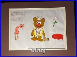 MUPPET BABIES animation cel Vintage Cartoons Background Disney Art 80's Lot I12