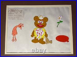 MUPPET BABIES animation cel Vintage Cartoons Background Disney Art 80's Lot I12