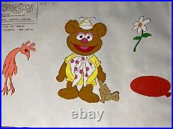 MUPPET BABIES animation cel Vintage Cartoons Background Disney Art 80's Lot I12