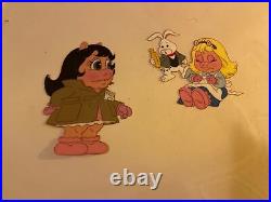 MUPPET BABIES animation cel Vintage Cartoons Background Disney Art 80's Lot I13