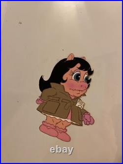 MUPPET BABIES animation cel Vintage Cartoons Background Disney Art 80's Lot I13