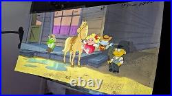 MUPPET BABIES animation cel Vintage Cartoons Background Disney Art 80's Lot X1