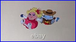 MUPPET BABIES animation cel Vintage Cartoons Background Disney Art 80's Lot X1