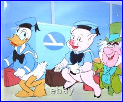 Mad Hatter Donald Duck Pig Commercial Walt Disney Original Production Cel