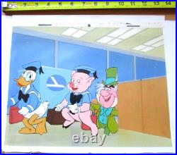 Mad Hatter Donald Duck Pig Commercial Walt Disney Original Production Cel