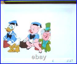Mad Hatter Donald Duck Pig Commercial Walt Disney Original Production Cel