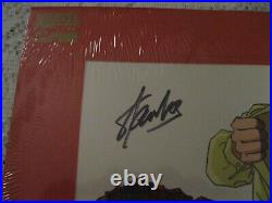 Marvel Spiderman Matted Animation Cels Lot Of 3 Stan Lee Autograph Mip 1994
