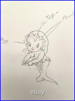 Merbabies Walt Disney Silly Symphony Production Drawing Cel Animation 1938