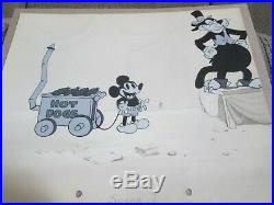 Mickey Mouse 1929 Karnival Kid cel Production Background Disney rare