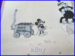 Mickey Mouse 1929 Karnival Kid cel Production Background Disney rare