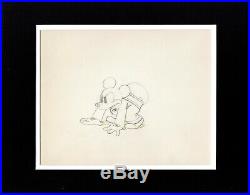 Mickey Mouse 1935 Production Animation Cel Drawing Disney Service Station 150