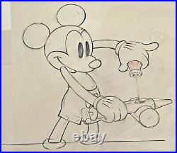 Mickey Mouse 1939 Original Production Animation Cel Drawing Disney Society Dog