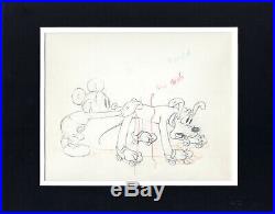 Mickey Mouse 1939 Original Production Animation Cel Drawing Disney Society Dog 2