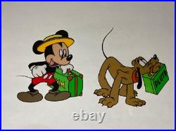 Mickey Mouse Animation Cel Walt Disney Limited Edition Litho PLUTO Art? Vtg I22