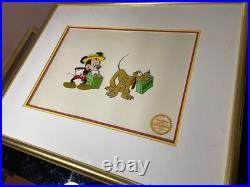Mickey Mouse Animation Cel Walt Disney Limited Edition Litho PLUTO Art? Vtg X1