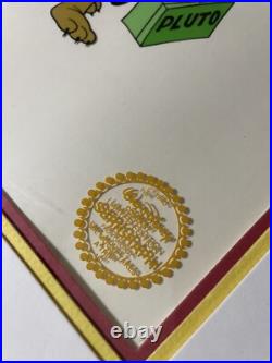 Mickey Mouse Animation Cel Walt Disney Limited Edition Litho PLUTO Art? Vtg X1