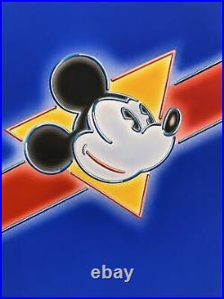 Mickey Mouse Blue Background Disney Original Animation Production Cel Art