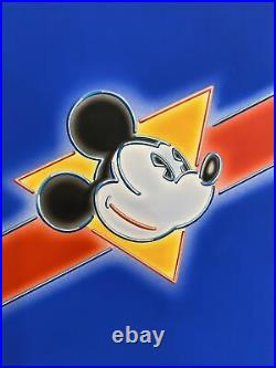 Mickey Mouse Blue Background Disney Original Animation Production Cel Art