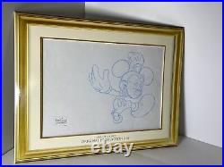 Mickey Mouse Cel Walt Disney's Enterprises TV Production Animation With COA BH